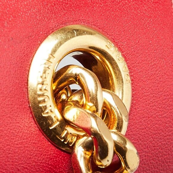 Yves Saint Laurent Red Leather Monogram Medium Kate Tassel Bag - Picture 11 of 12